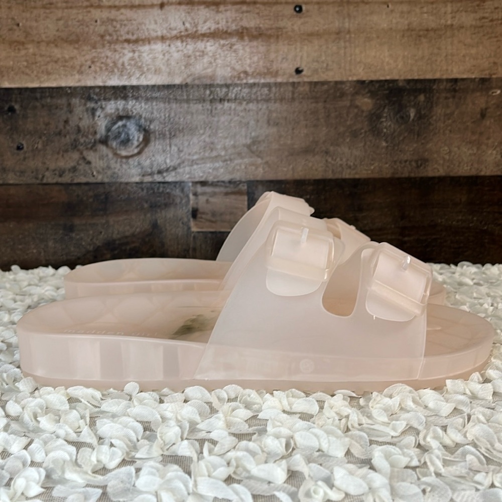 MADDEN Girl Steve Madden Teddy Jelly Comfort Sandals Light Pink Size 10